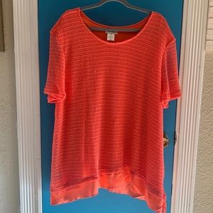 Woman’s 3X Orange Top Shirt CW Classics
